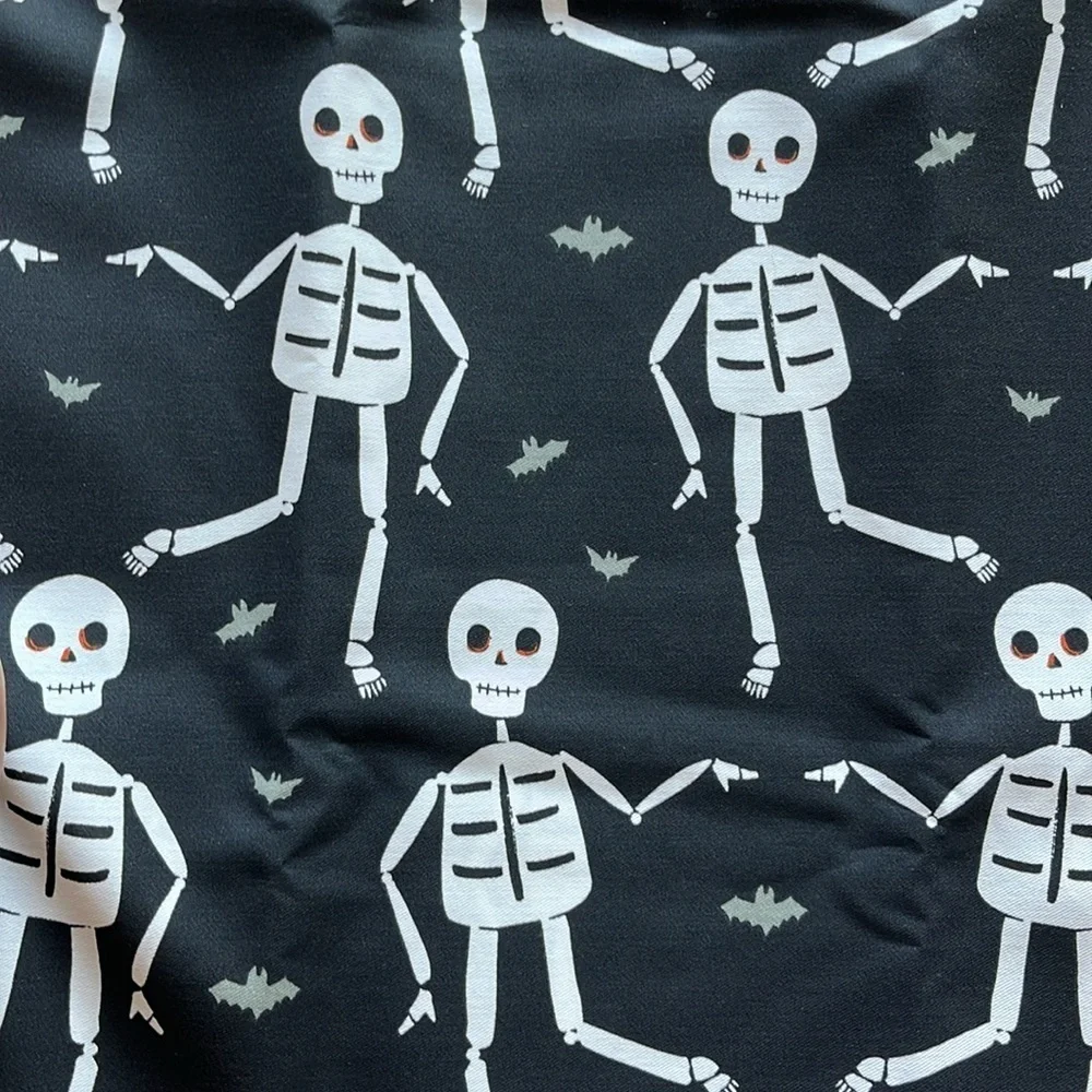 🆕 HYDE and EEK Halloween Glow-in-the-Dark Skeleton Shower Curtain Black